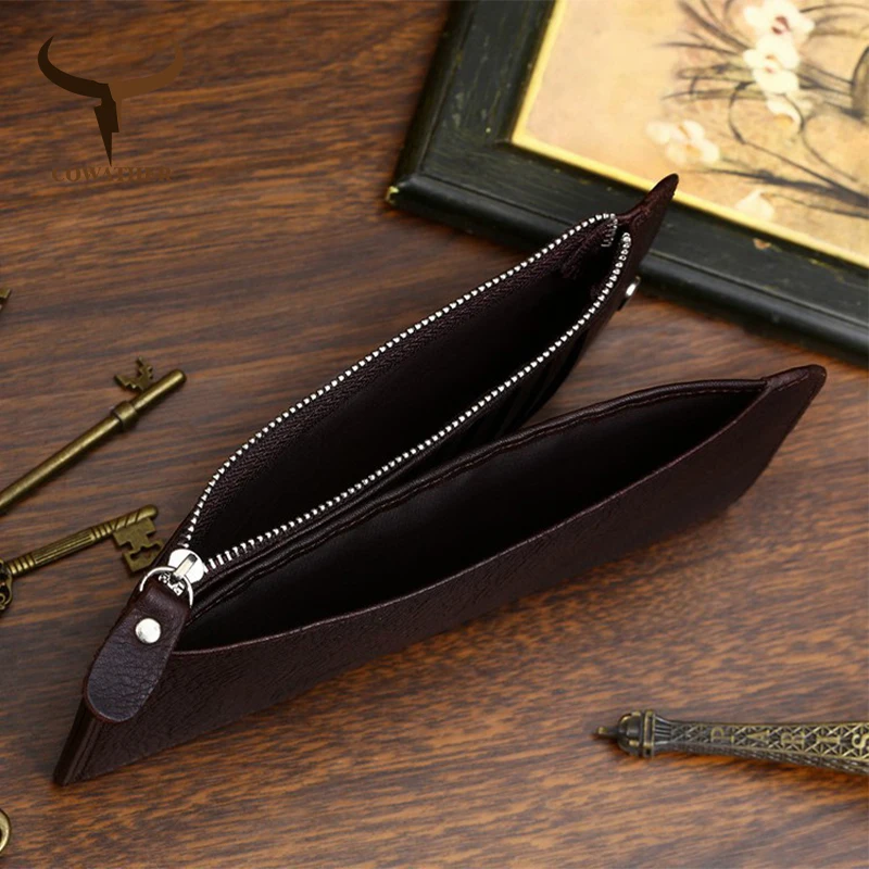 Мужской кошелек из натуральной воловьей кожи с отделением для карт|Мужские