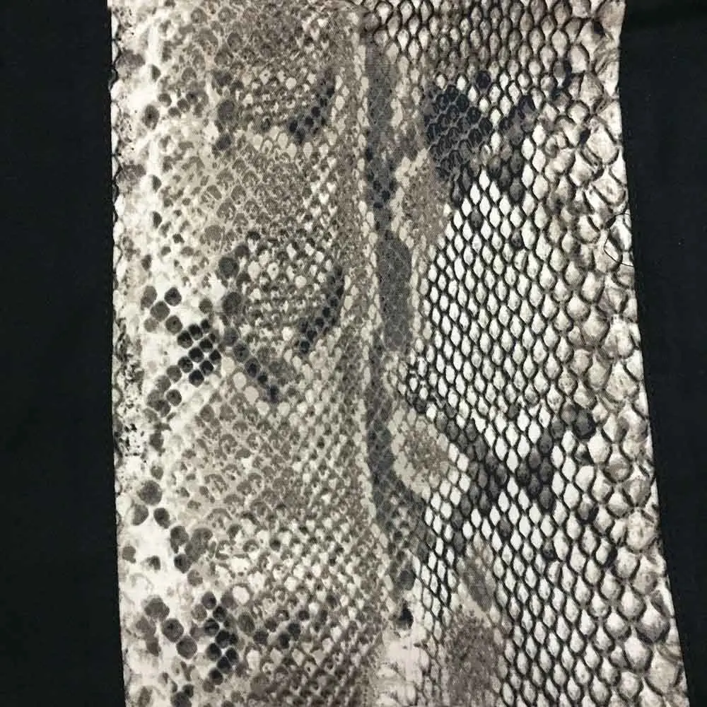 Со змеиным принтом в винтажном стиле Стиль Боулинг Рубашка 2019 летняя футболка с