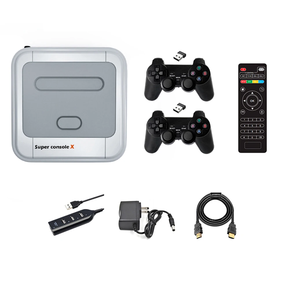 

Video Game Console 4K HDMI Game Emulator Console 256GB with 2 Controllers US Plug Portable Handheld Retro Game Consoles