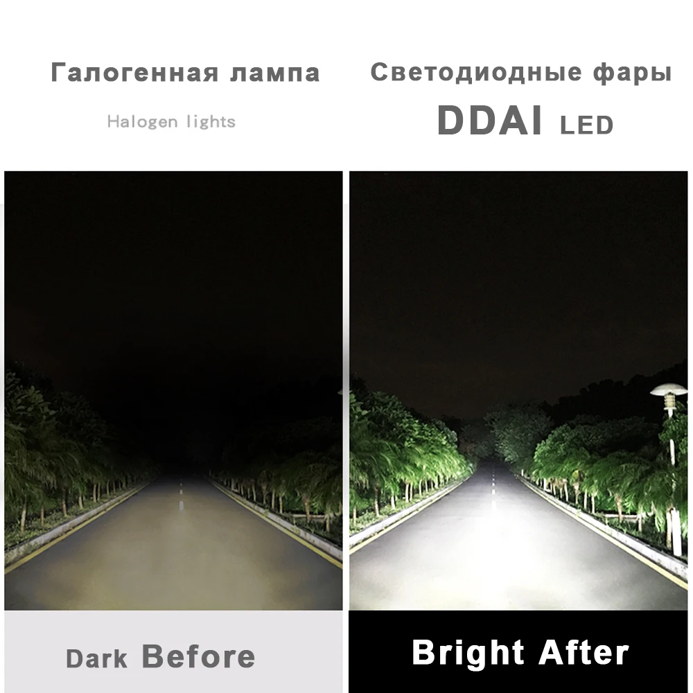 DDAI canbus фары светодиодные лампы турбо для bmw e36 e46 z4 h4 h7 9005 9006 h1 hb3 hb4 6000k супер led ampoule