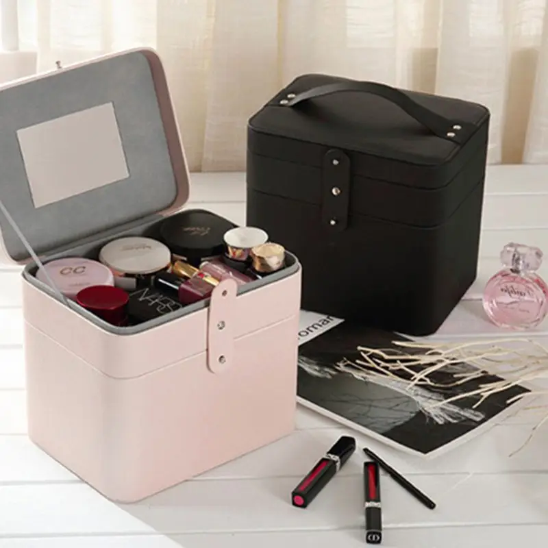Портативный чехол для косметики Женский косметический контейнер шкатулка