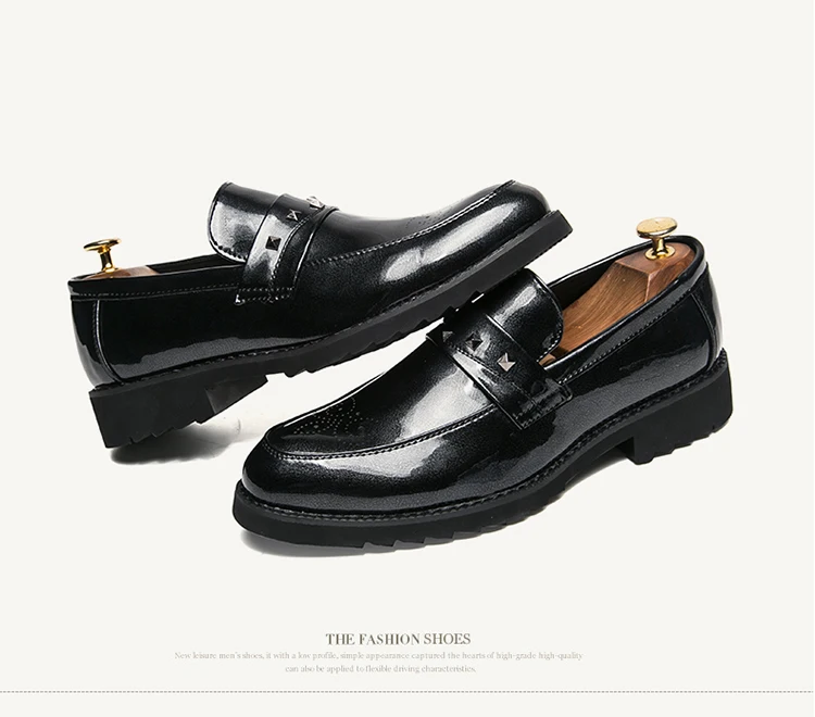 Thick Bottom Mens Dress Shoes Men Bring Brand Wedding Shoes Luxury Italian Casual Office Formal Loafers Boats Leather Shoes Men
