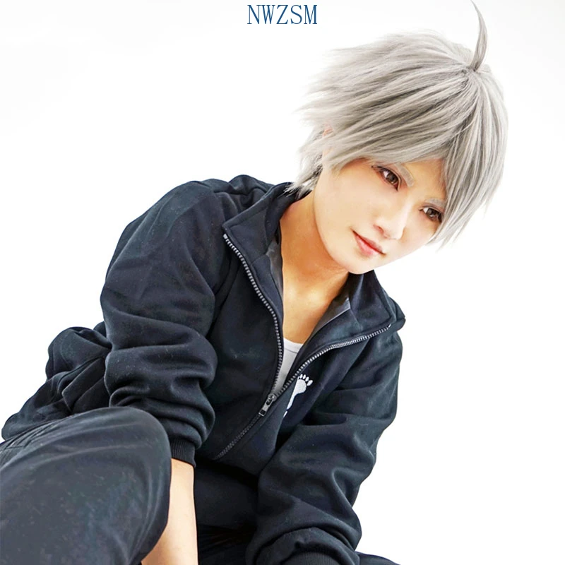 Haikyuu!! Sugawara Koushi Cosplay Wig Short Gray High Temperature Fiber Hair Costume Play Wigs Quality Rose Network | Тематическая