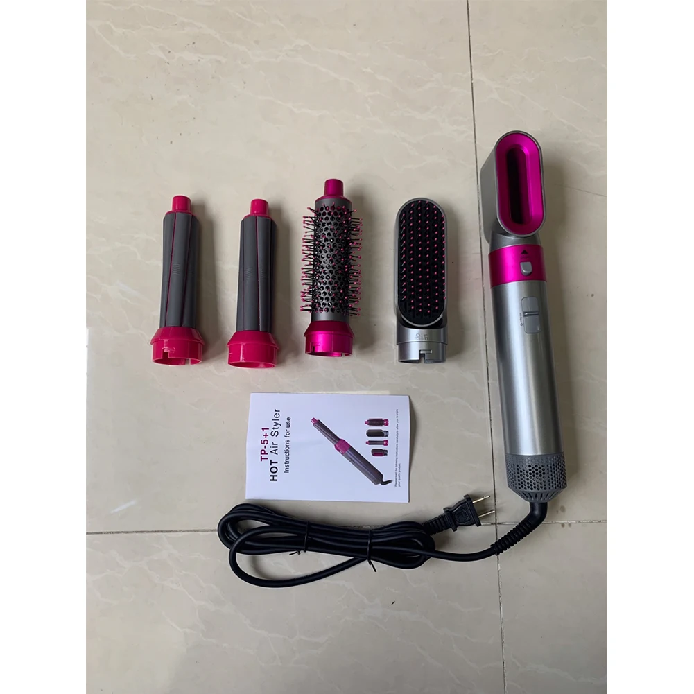 

Hair Curling Wand 5 In1 Negative Ion Hair Comb Waves Straightener Electric Blow Dryer Comb Multifunction Hot-air Hair Brush