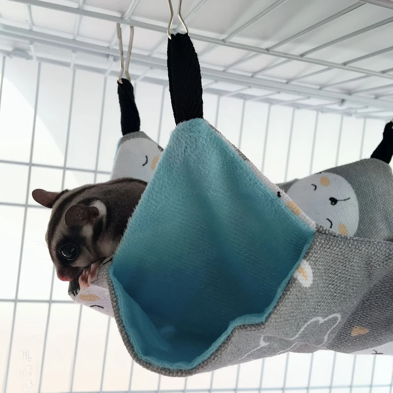 Двухэтажный прочный тканевый гамак клетка спальные мешки зимний теплый домик