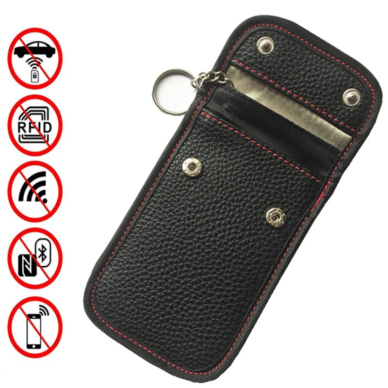 

RFID Remote Car Key Wallet Pu Leather Key Holder Case New Keychain Purse Bag Anti Rfid Blocking Key Protector