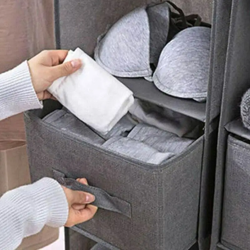 

3/4/5 Layer Closet Organizer Wardrobe Storage Cabinet Shoe Fabric Shelf Storage Cloth Organizer Dust-proof Rack Storage Han H8C4