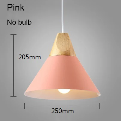 Pink 250mm no bulb Подвесной светильник светильник подвесной люстра лофт подвесные светильники лофт декор светильник люстра светильник лофт люстра детская люстра для кухни люстра на кухню светильники подвесные - Цвет корпуса: Pink 250mm no bulb