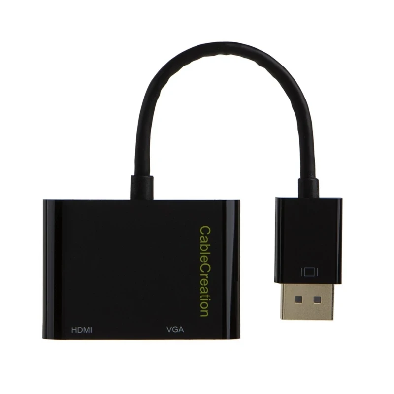 Переходник dp-hdmi VGA 2 в 1 (два одном) преобразователь DisplayPort HDMI с поддержкой 3D/4K через