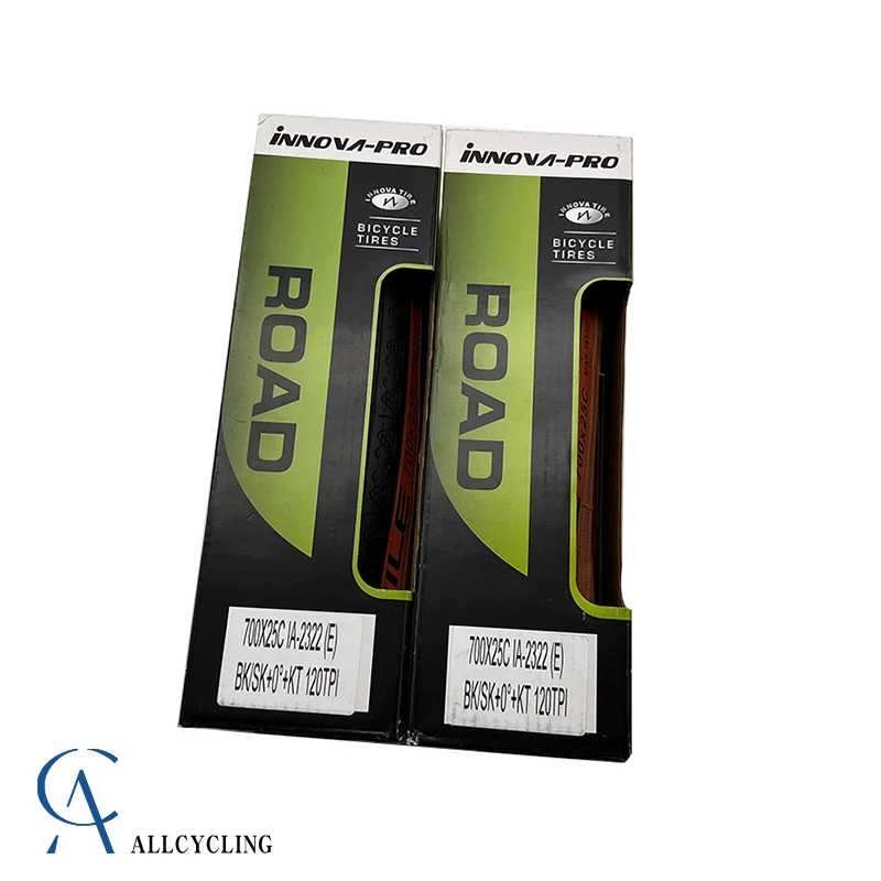 

INNOVA Facemile Road Bicycle Tire 700CX25C Stab-resistant Bike Riding Tire 25MM Retro Yellow Edge Non-slip Folding Tire 135PSI