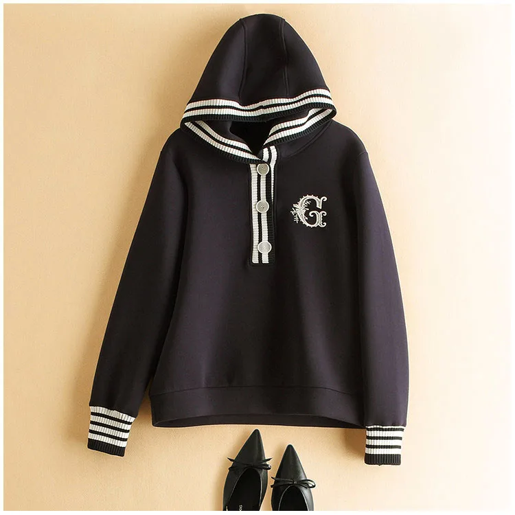 

New Winter simple high quality cotton classic casual breathable women's Hoodie