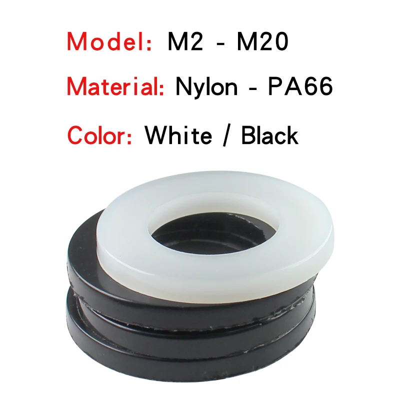 20-200 нейлон нержавеющая сталь покладной шайбой M2 M2.5 M3 M4 M5 M6 M8 M10 M12 M14 M16 M18 M20 белого и