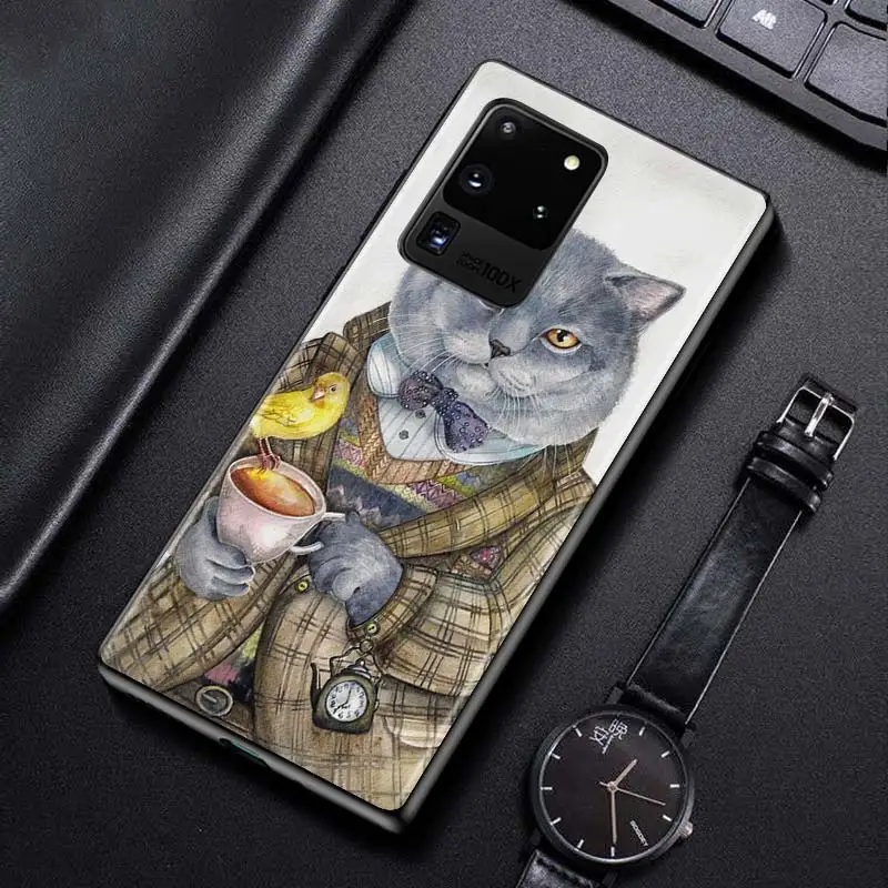 

Cute Cat Coffee for Samsung S20 FE Ultra Plus A91 A81 A71 A51 A41 A31 A21S A11 A72 A52 A42 A32 A12 A02S Phone Case