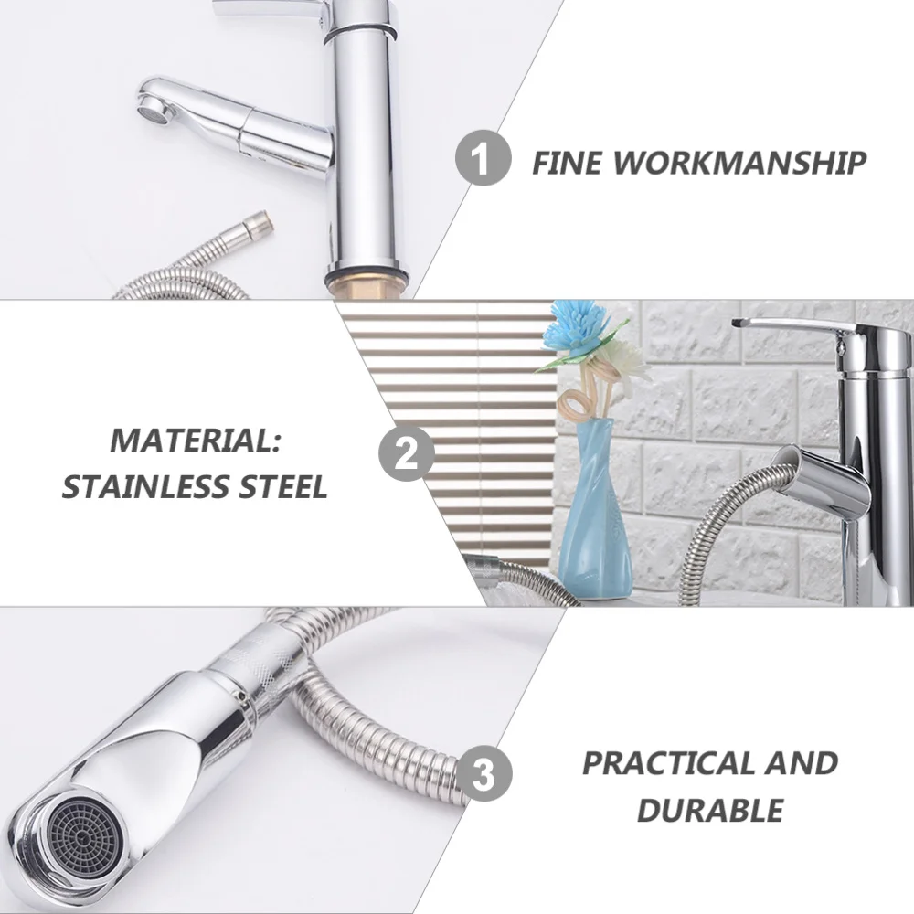 

Pull-out Hot & Cold Mixer Kitchen Sink Spout Spray Mixer