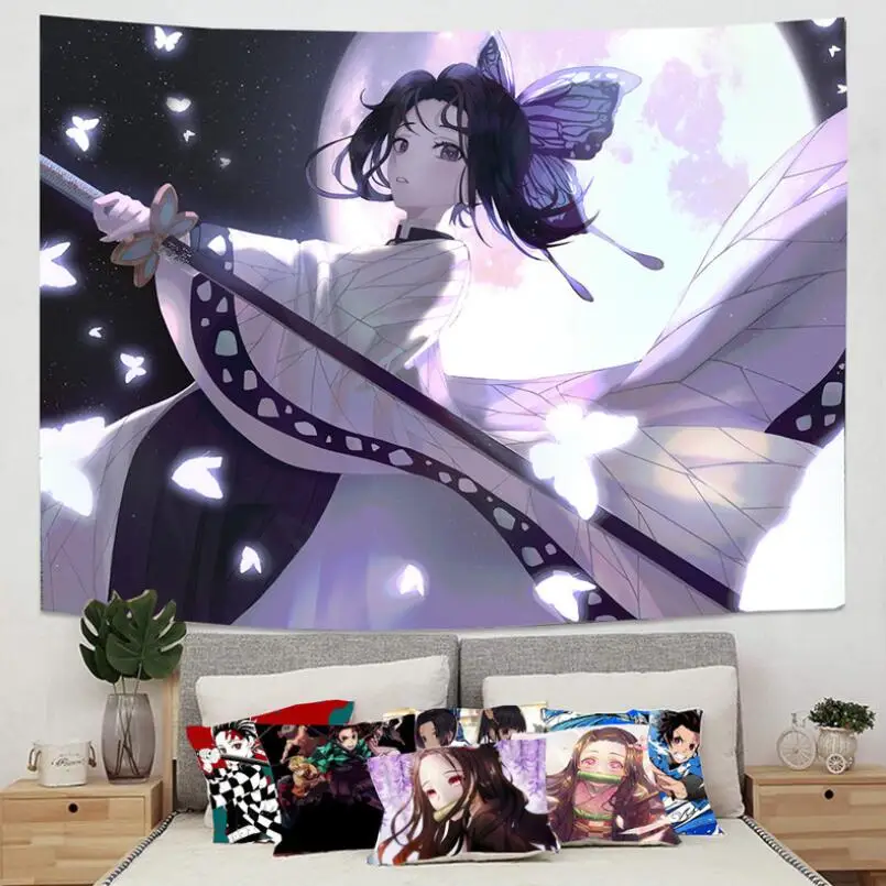 Kimetsu no Yaiba 3D принт демон Slayer аниме Tapestrying прямоугольный домашний Декор настенный 02