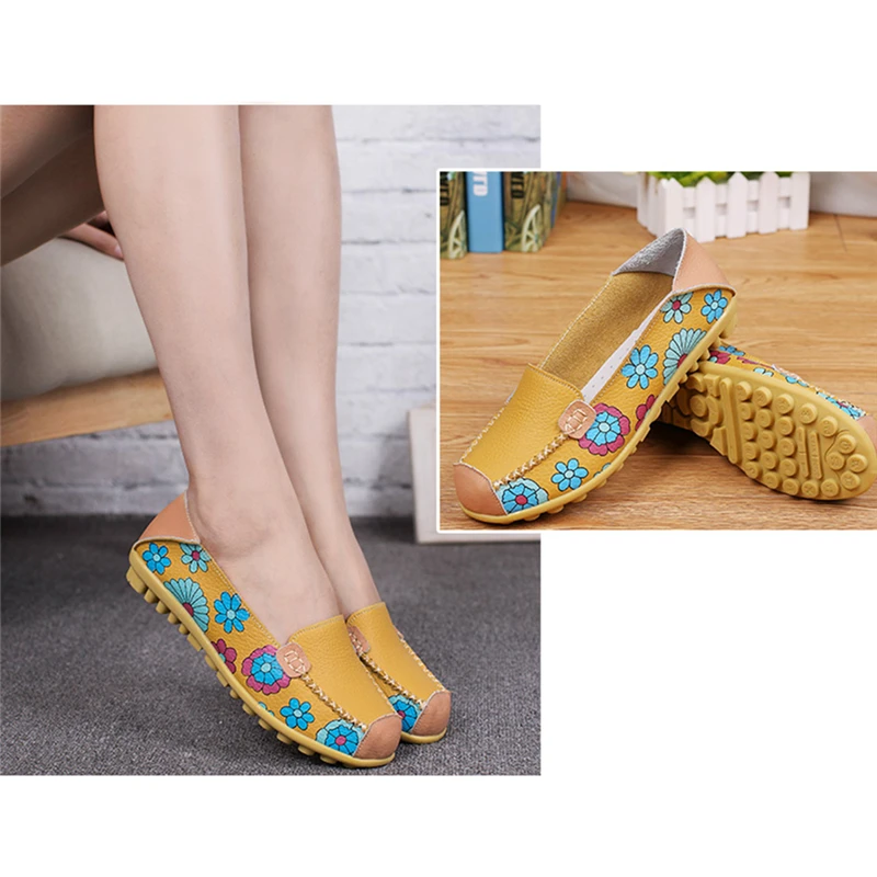 Новинка женские тонкие туфли из кожи с принтом удобная мягкая женская обувь на