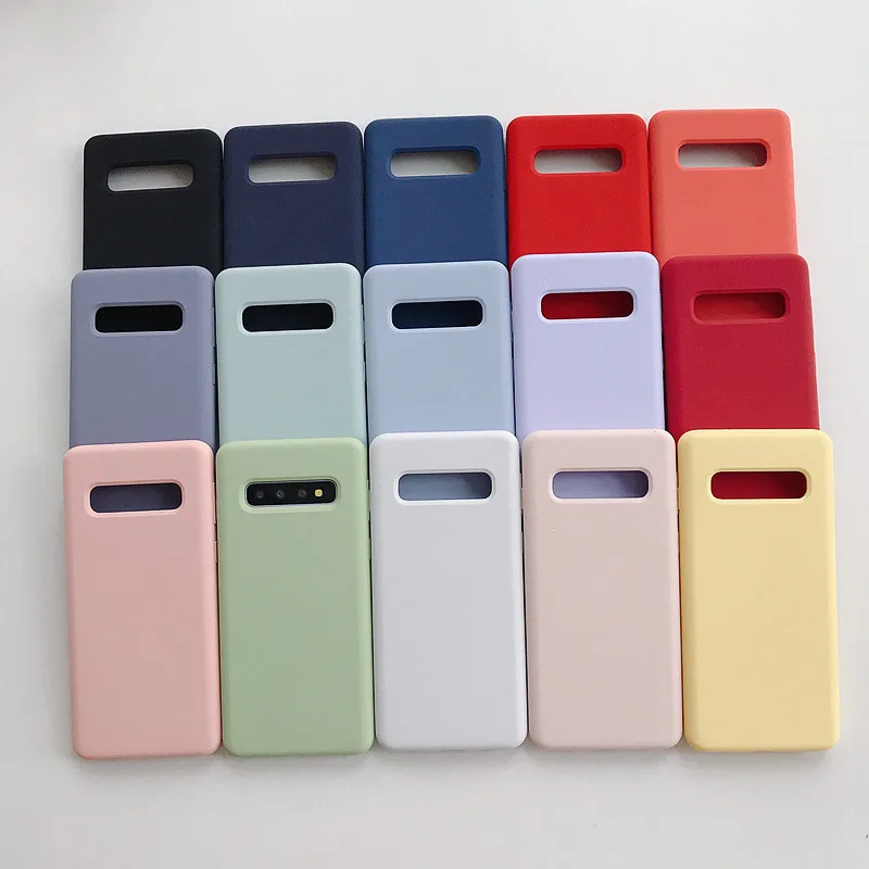 Liquid Silicone Phone Case For Samsung Galaxy S20 PLUS S20Utrla S10 5G S9 S8 Note10 9 8 plus Original Baby-Skin Feeling Cover |