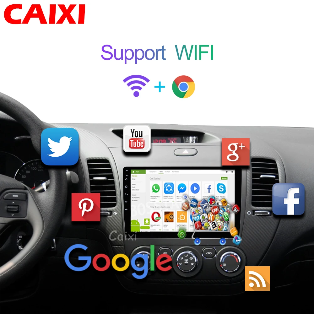 CAIXI ram 2G rom 3 2G автомобильный Радио мультимедийный плеер Android 8,1 автомобильный dvd для Kia CERATO K3 FORTE 2013 gps навигация