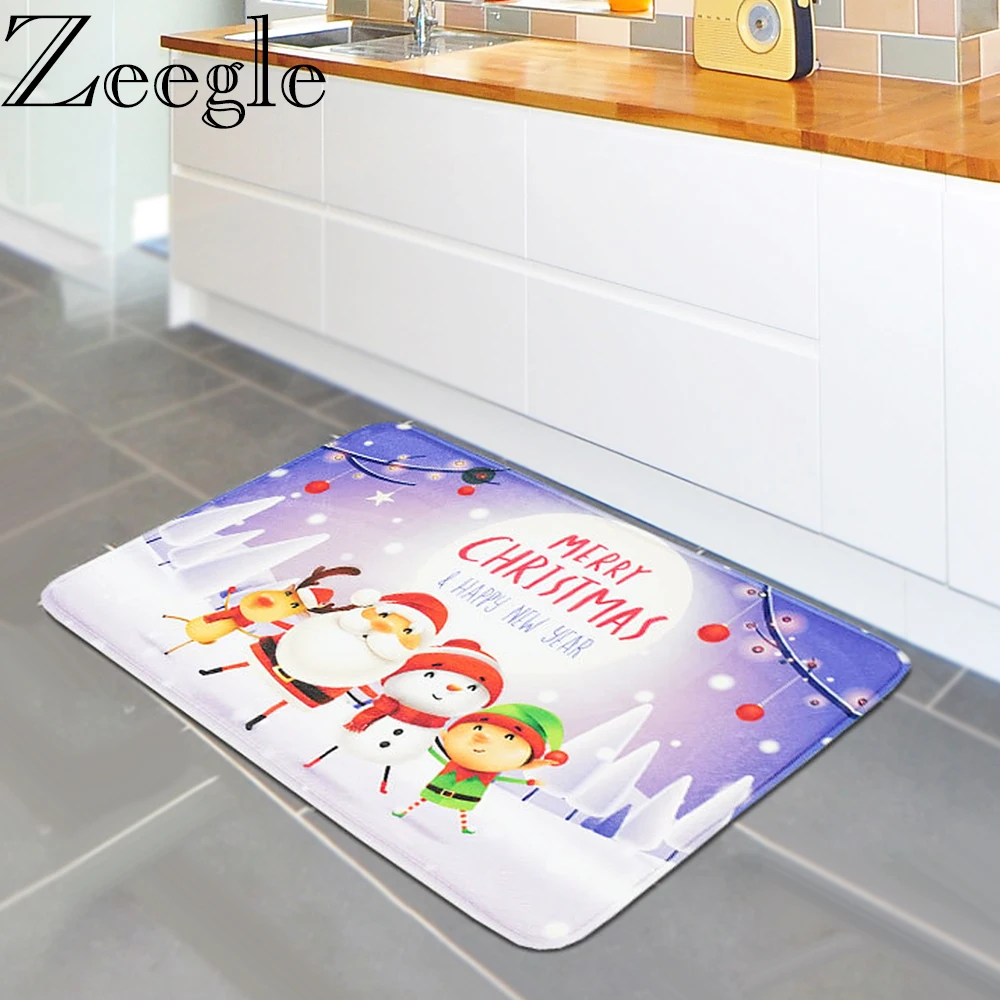 Рождественский входной коврик кухонный напольный уличный ковер для гостиной