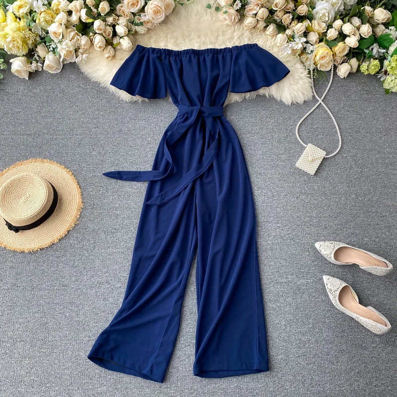 SINGRAIN женские летние бандажные длинные штаны комбинезоны свободные сексуальные