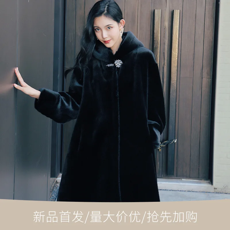 Women real mink coats female mink fur coat genuine long fur coat ladies winter clothes oversize 6xl 5xl 7xl natura fur coats