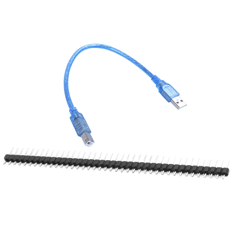 2 комплекта модуля для Arduino: 1 Набор UNO R3 ATmega328P CH340 USB плата DIY и комплект синий черный