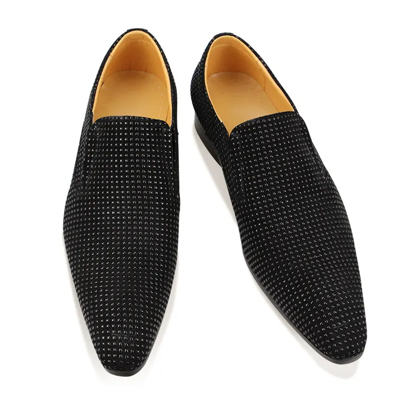 

Men Shoe Casual One-step Loafers Classic Style Mens Dress Male Formal Shoes Luxury Custom Handmade Pointed Toe Adult Men's Shoes
