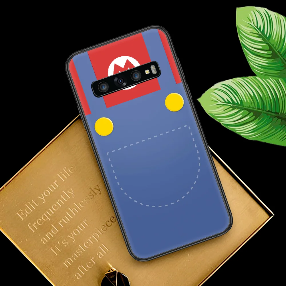 

M-Marios Cartoon Game Phone Case For Samsung Galaxy Note S 8 9 10 20 Plus E Lite Uitra black Coque Luxury Cell Pretty Waterproof
