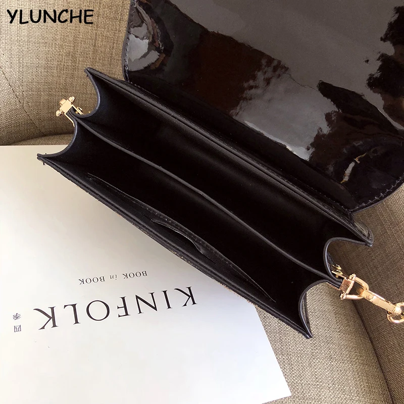 Женские леопардовые сумки через плечо из искусственной кожи однотонные черные и