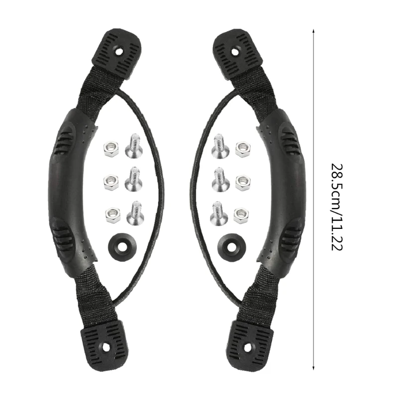 

2pcs Black Kayak Canoe Boat Side Mount Carry Handles with Screws Paddle Park Kayak Handles and Hardwares T8NC