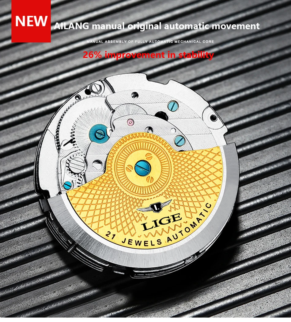 LIGE новые автоматические механические часы мужские Tourbillon спортивные часы модные деловые мужские часы reloj automatico de hombre