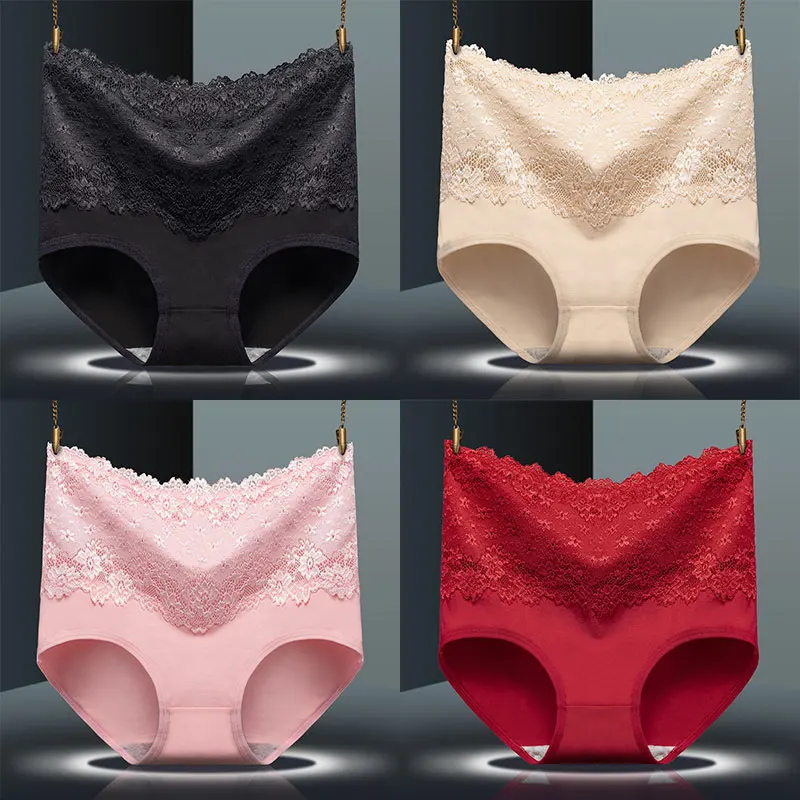 

Sexy lace Seamless Women Panties High Waist Slimming Tummy Control Pant Briefs Shapewear Underwear Body Shaper Sexy Lady Briefs