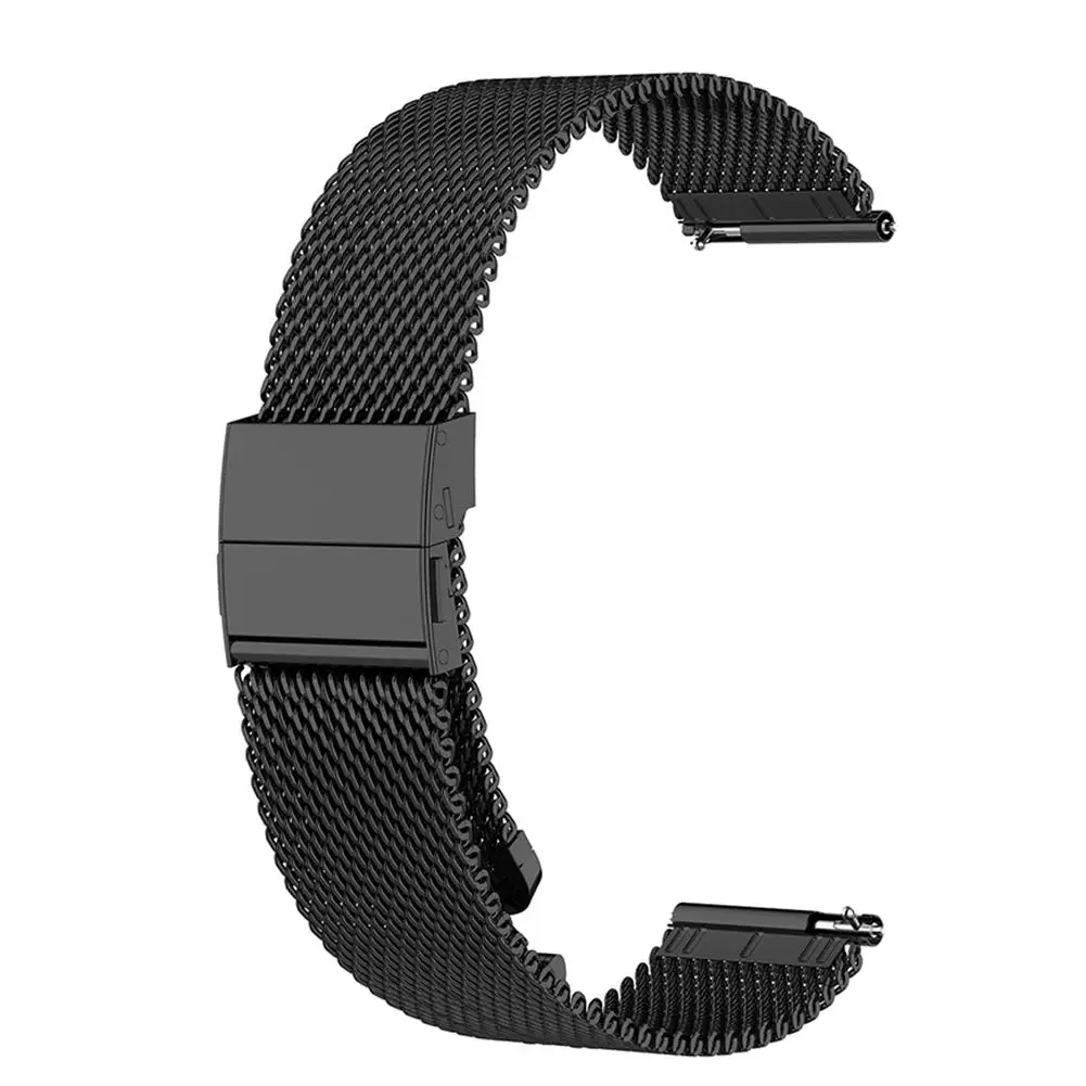 20 мм Миланская застежка на кнопке ремешок для часов Ремешок для Garmin Vivoactive 3 Vivomove HR Vivoactive3 - Цвет: Black
