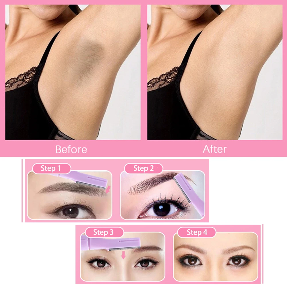 Мини электробритва для бровей триммер макияжа безболезненный эпилятор бритв