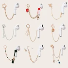 Креативные серьги из сплава, аксессуары, Bluetooth-гарнитура, шнур для защиты от потери, беспроводные наушники airpods Apple, серьги с защитой от потери