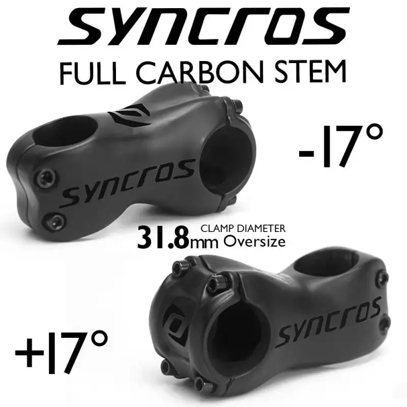 Syncros-eje de fibra de carbono ultraligero para bicicleta de montaña y carretera, piezas de ángulo de 6/17 grados, 70/80/90/110/110/120mm, modelo SL