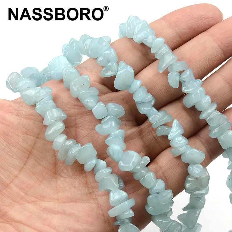 

Натуральный Синий Аквамарин анелит, неправильной формы, чипсы свободной формы для изготовления ювелирных изделий, розовые бусины россыпью,...