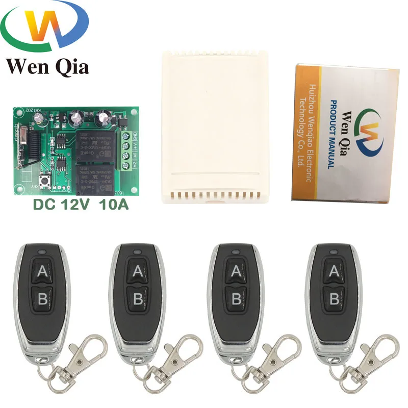 Пульт дистанционного управления 433 МГц 12 В постоянного тока 2CH релейный приемник