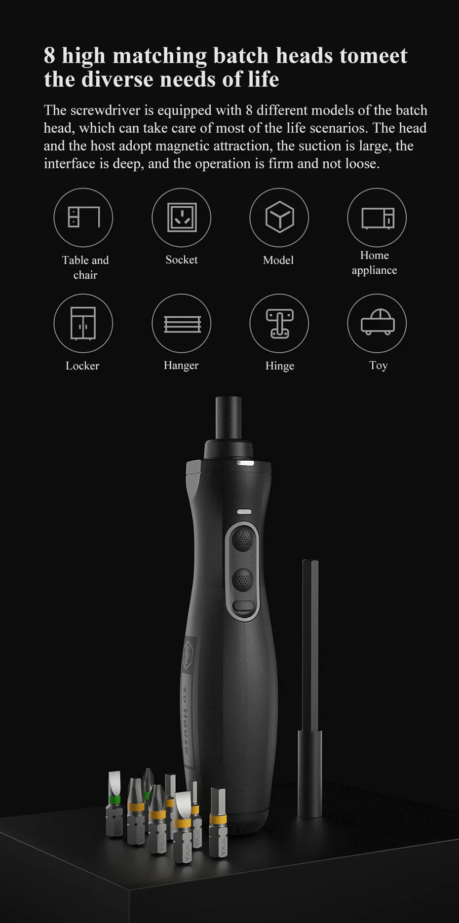 Шуруповерт Xiaomi Mijia zu Hause Wiha шуруповерт Электрический перезаряжаемый беспроводной шуруповерт ручное управление для умного дома