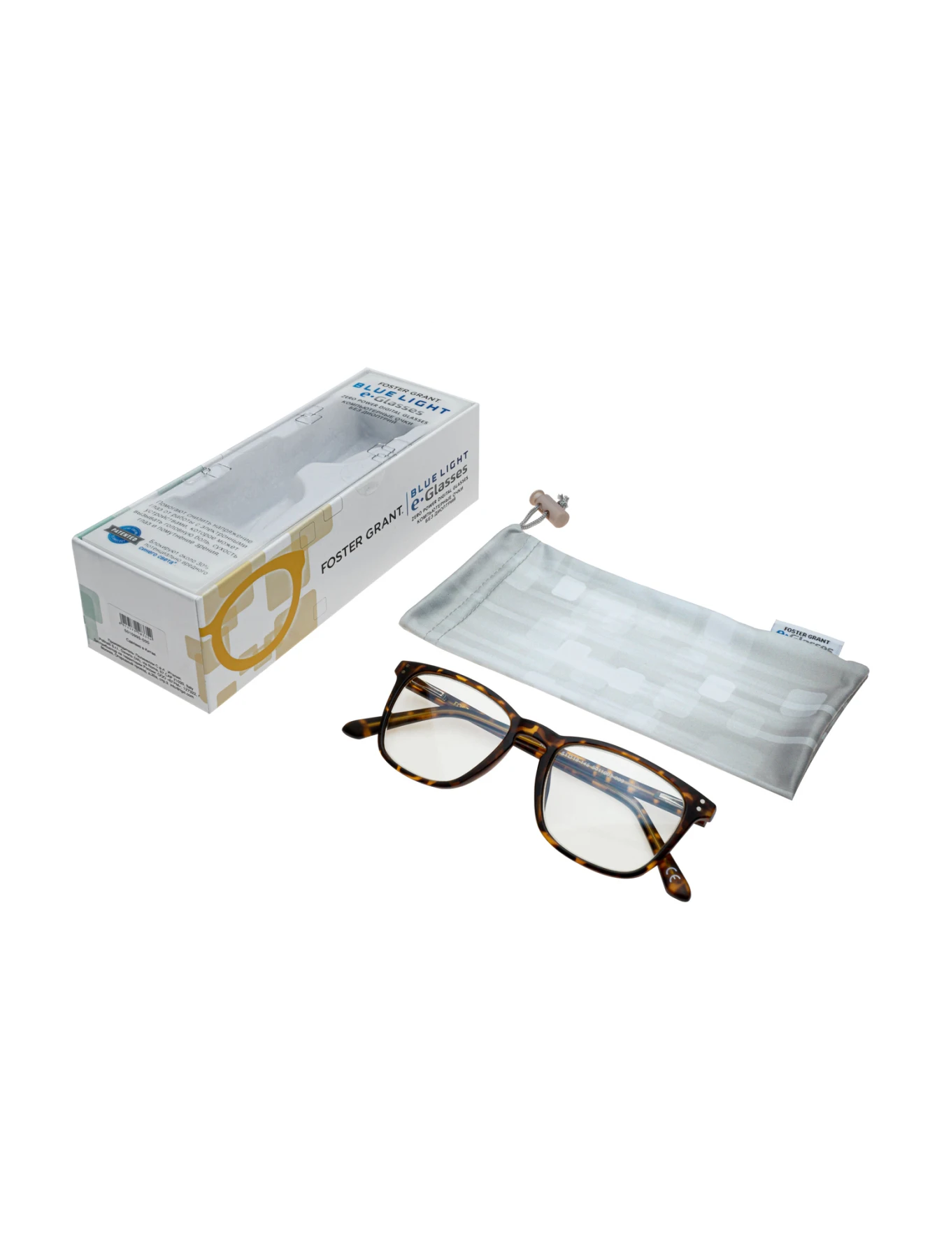 Очки для компьютера Foster Grant e.Glasses с мягким футляром модель 5011003-000 | Аксессуары