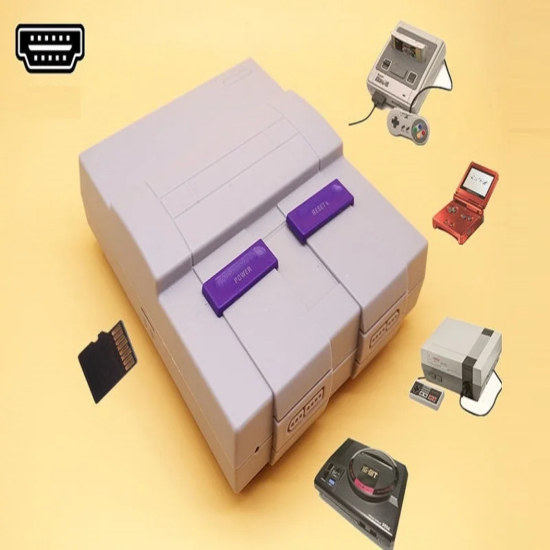 Игровая консоль в стиле ретро со слотом для TF карты Nes Sega Megadrive GBA поддержка