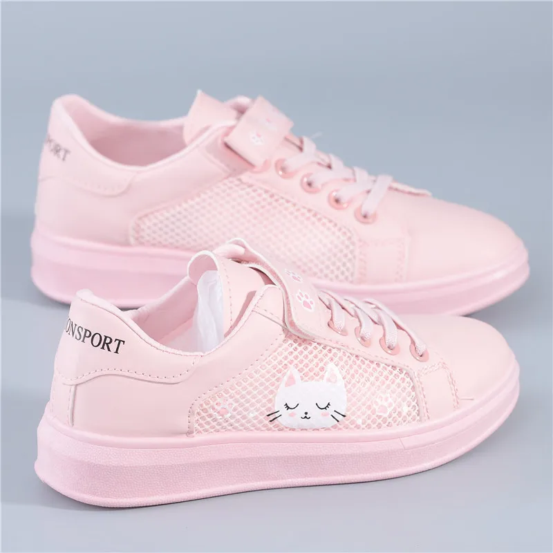 

Sports Shoes Lady Round Toe All-Match Casual Female Sneakers Dress Flats Women Modis Basket New Small Summer 2021 Breathable Sol