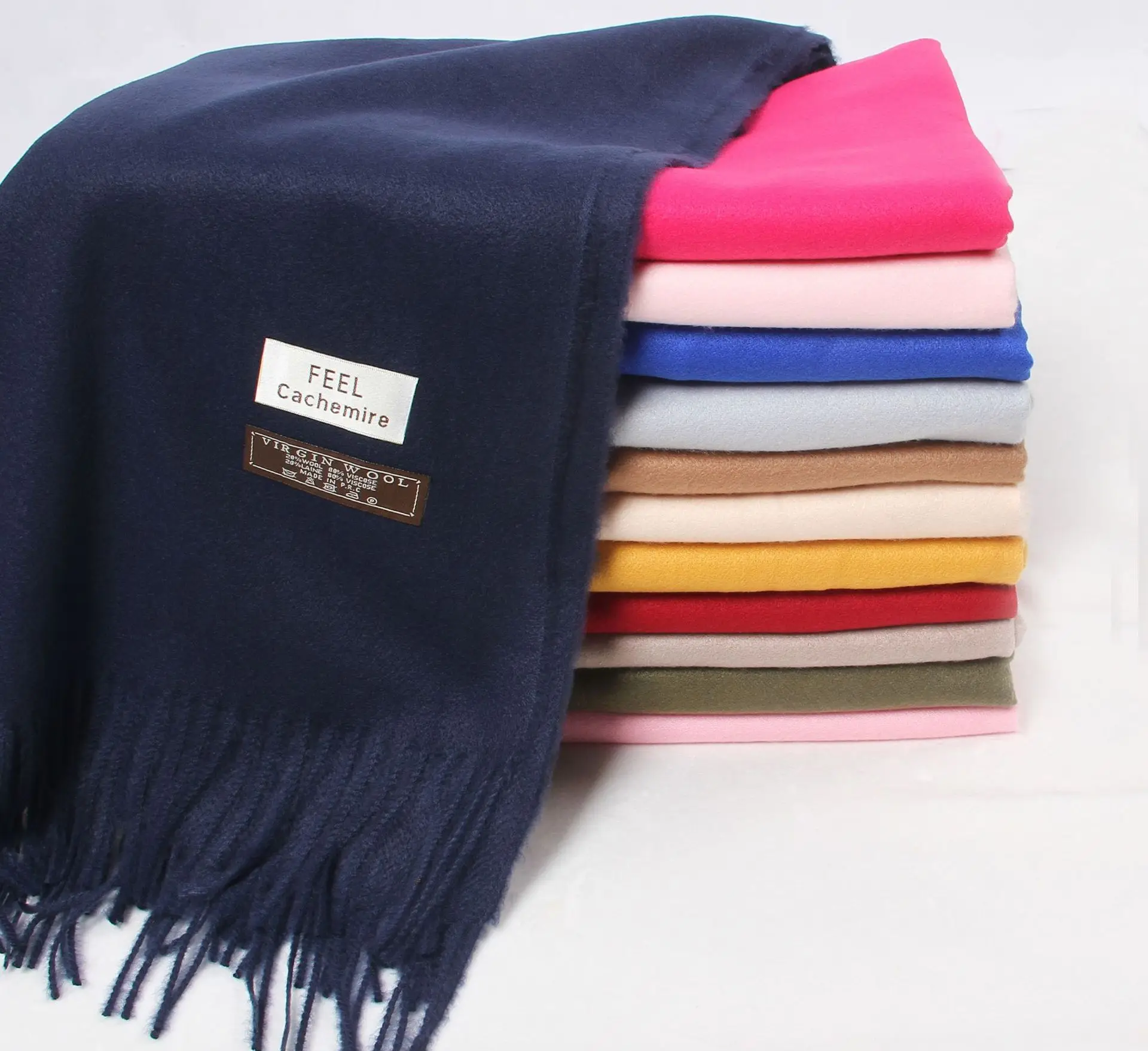 Имитация кашемировый шарф утолщение небо сплошной цвет корейской версии шипы