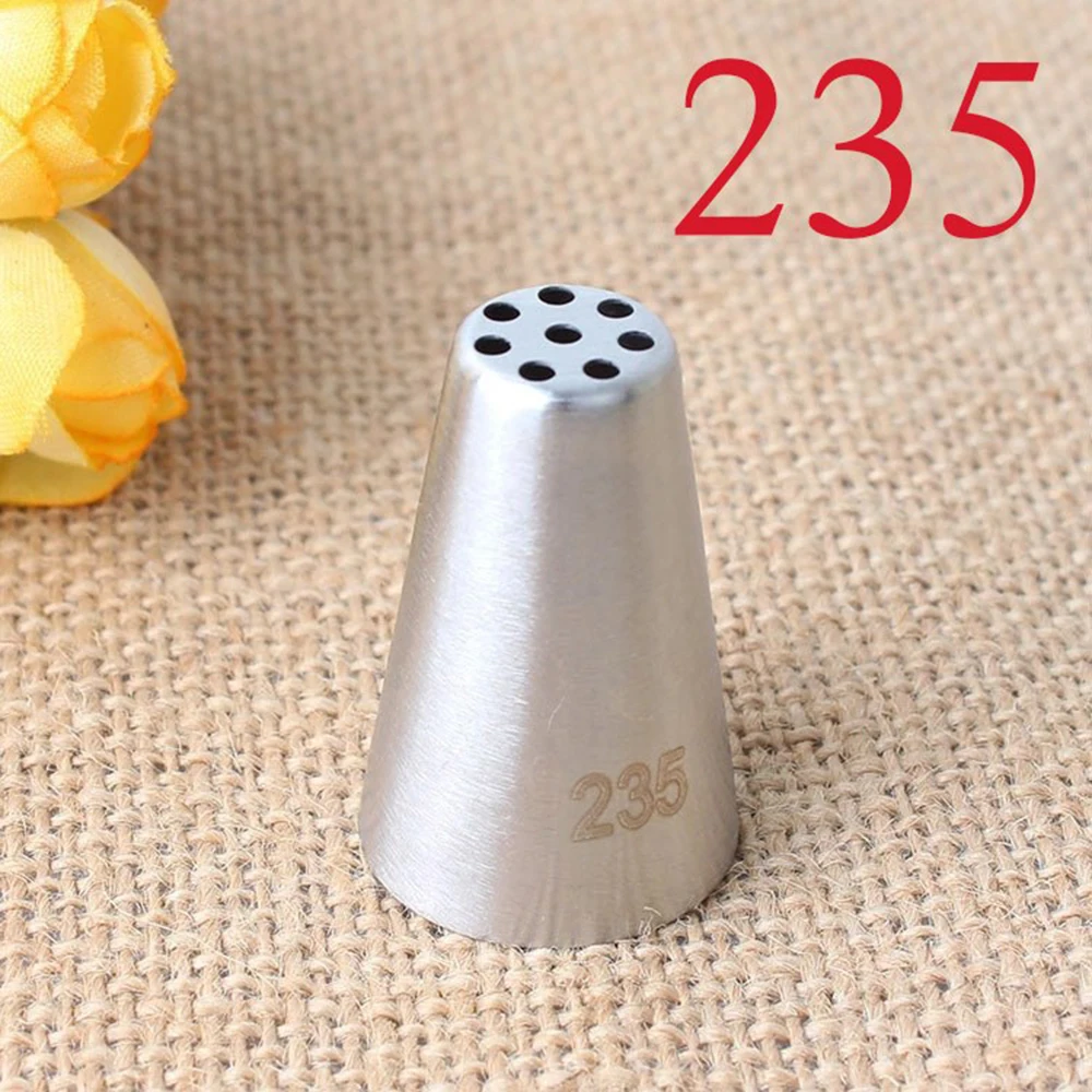 

235 Multi Open Nozzle Icing Tip Stainless Steel Piping Nozzles Cup Cake Decorating Cream Mouth For Grass Cupcake