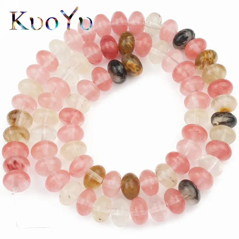 Круглые Бусины Из Натурального кварца вишни свободные промежуточные бусины для