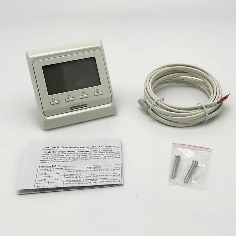 Нагревательный Электрический цифровой термостат метр Датчик контроллер винт