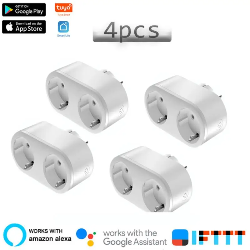 

Tuya Smart Life WiFi Smart Plug Outlet 2 In 1 Remote Control Socket Smart Home Works with Alexa Google Home Support IOS/Android