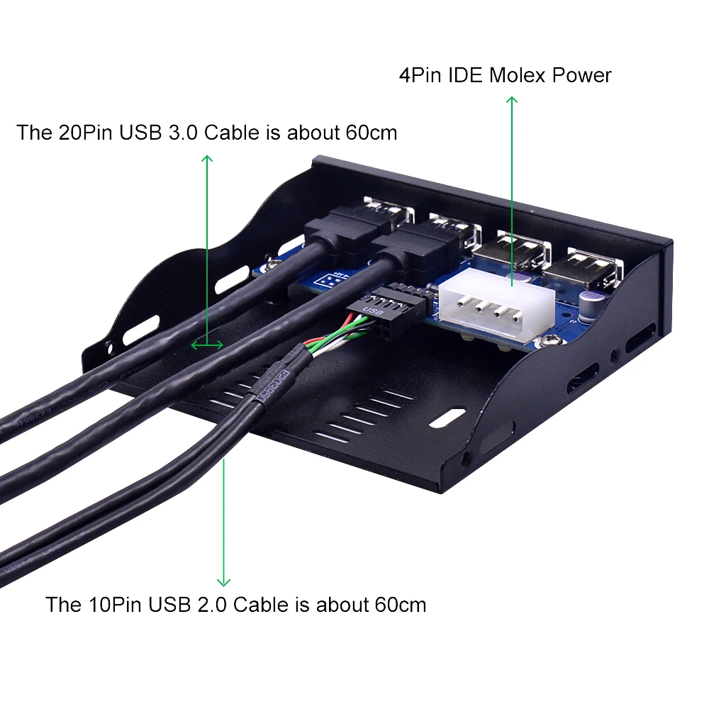 CHIPAL 4 Порты USB 2 0 3 спереди Панель USB3.0 разветвитель внутренней комбо кронштейн