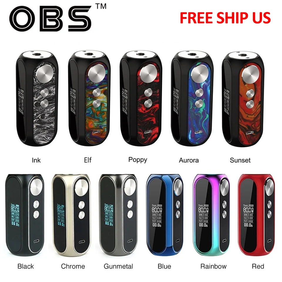 Оригинальный obs боксмод Cube встроенный Батарея 3000 мА/ч макс 80 Вт Выход 0 96 дюймов