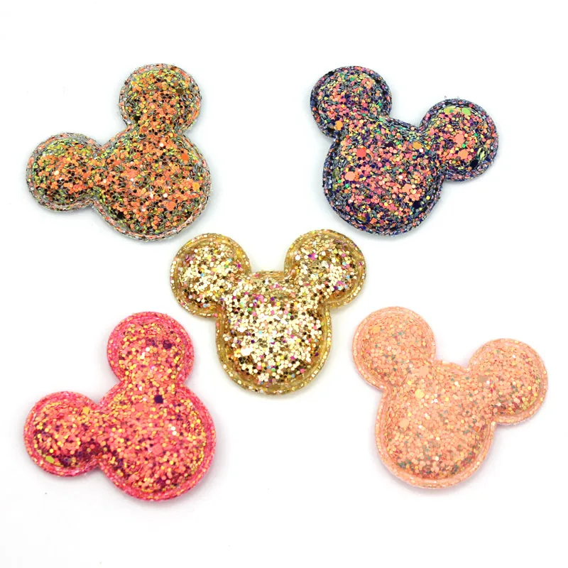 20 шт. 4 5*5 5 см блестит Мышь головка Форма Блестящий Мягкий горный хрусталь